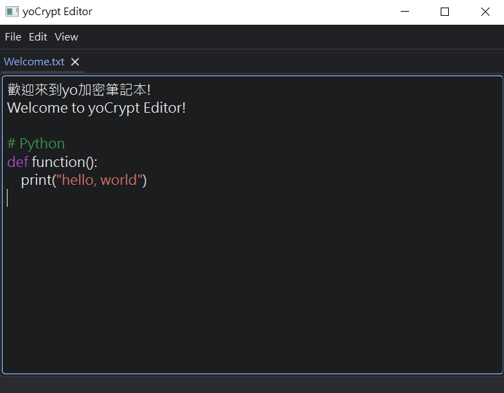 yoCrypt-Editor Main UI